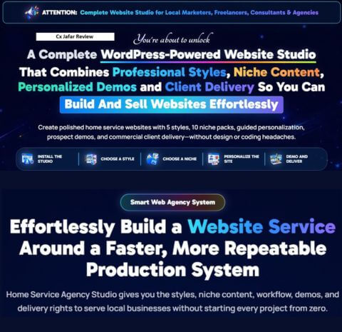 Home Service Agency Studio overview